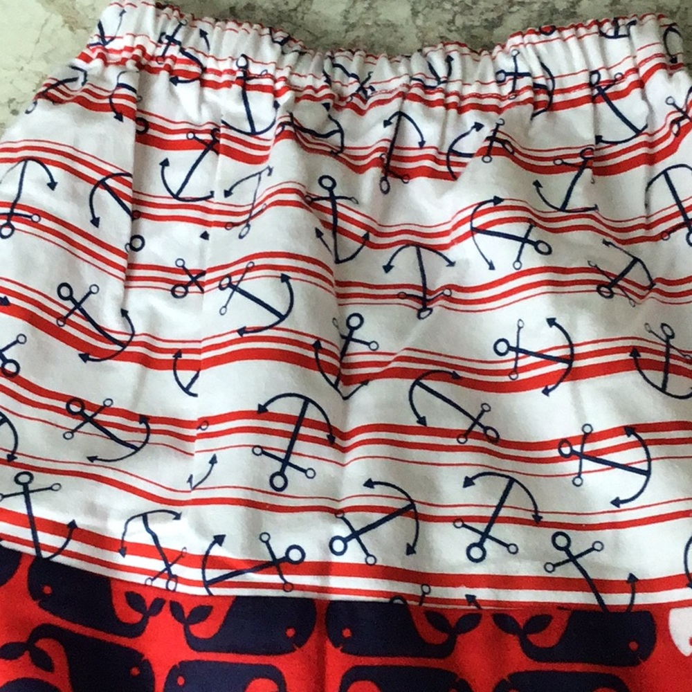 Anchors whales beach skirt elastic waist New Girl